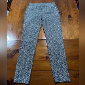 Michael Kors Womens Black White Micro Mini Floral Pull On Pocket Leggings Size S